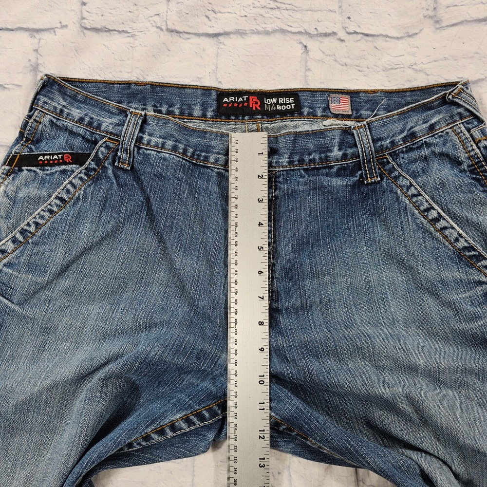 Ariat FR M4 Boot Cut Jeans Mens 38x32 Blue Flame Resistant Workwear Denim - Picture 7 of 13
